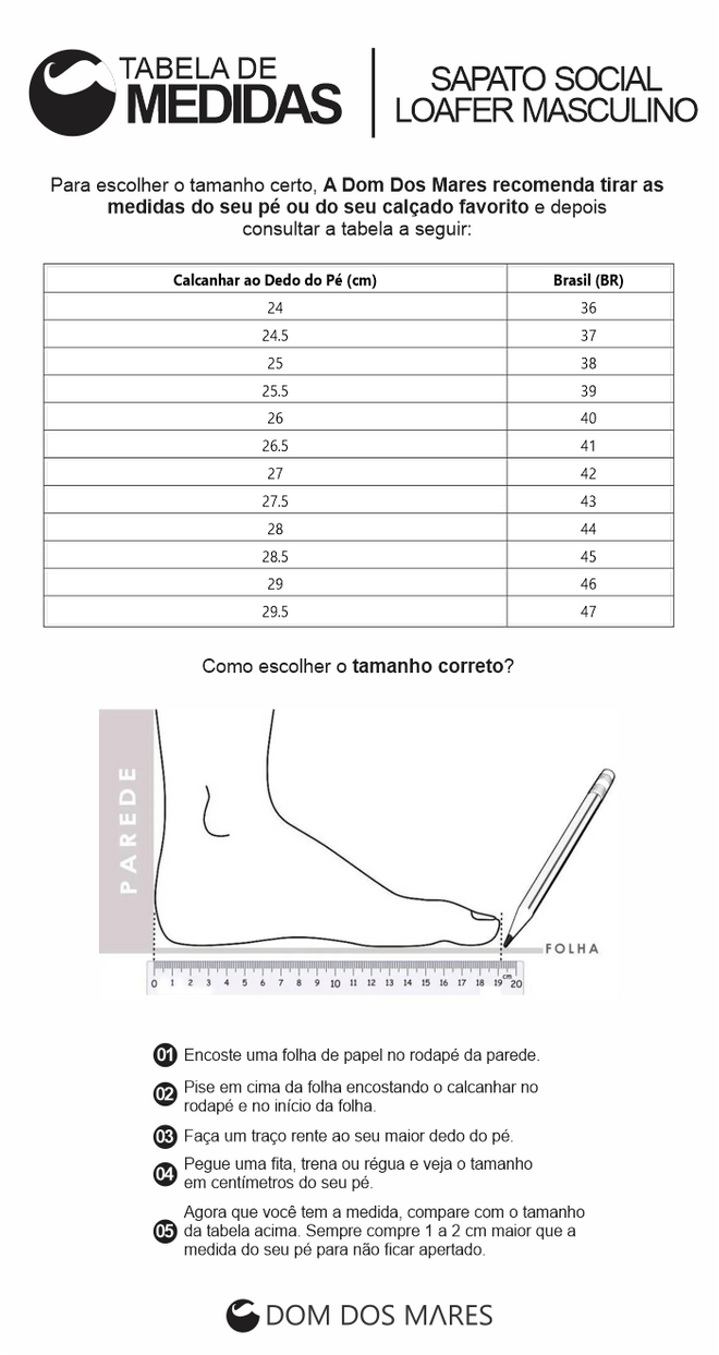 Medidas sales de sapatos