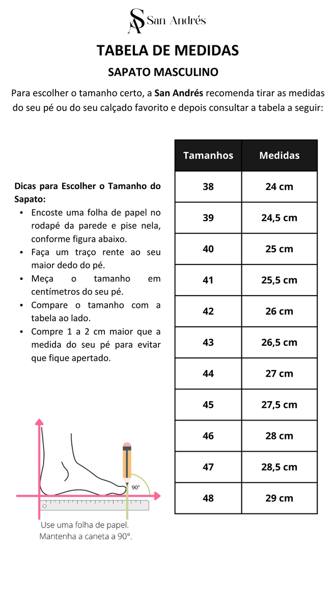 Medidas sales de sapato